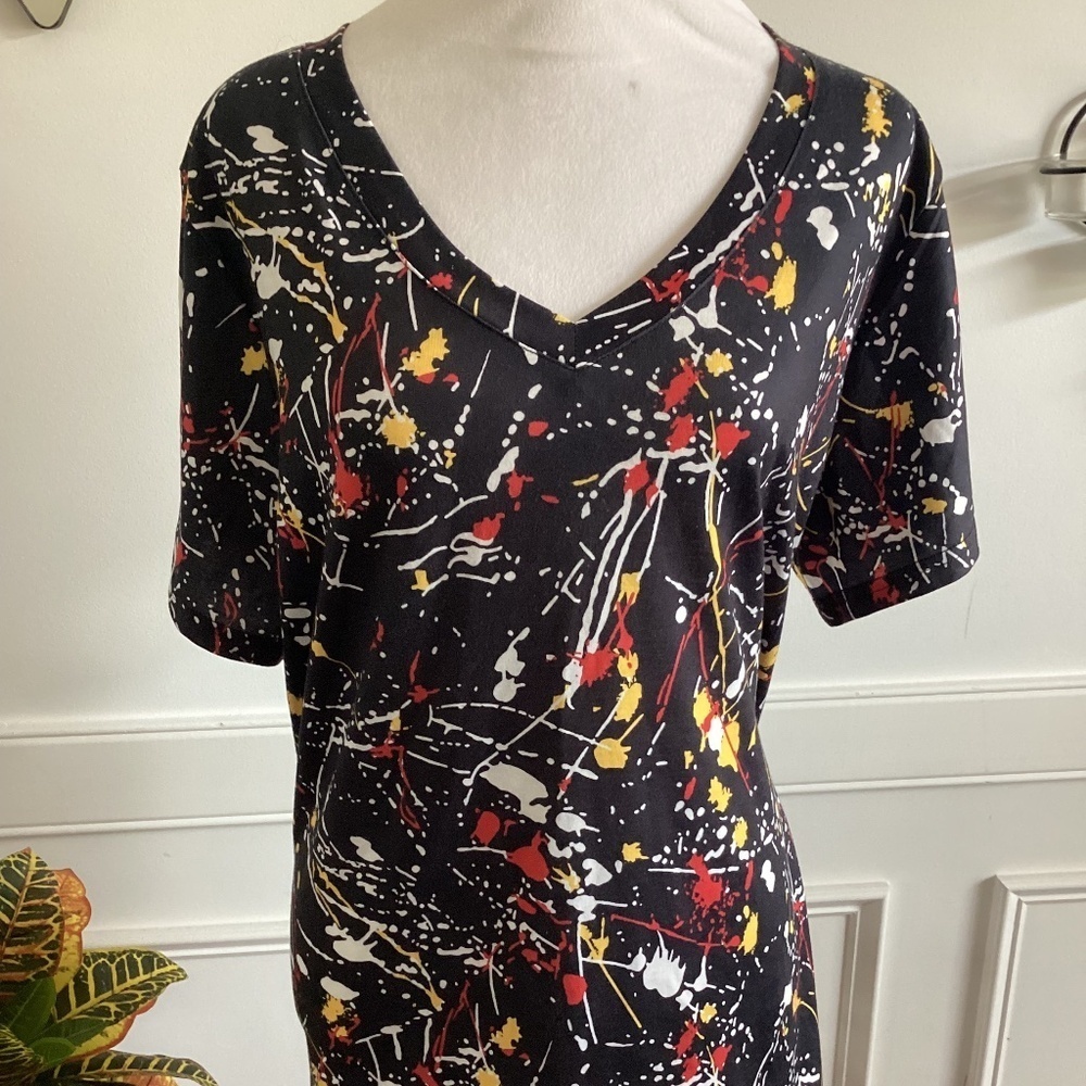 Printed Short Sleeve Shirt ( Size: X- Large) PREOWNED